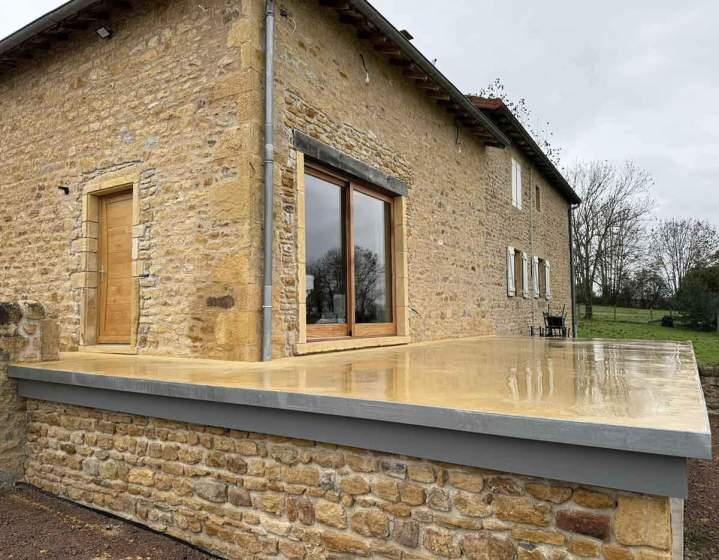 Création terrasse béton Chauffailles
